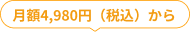 月額4,980円（税込）から